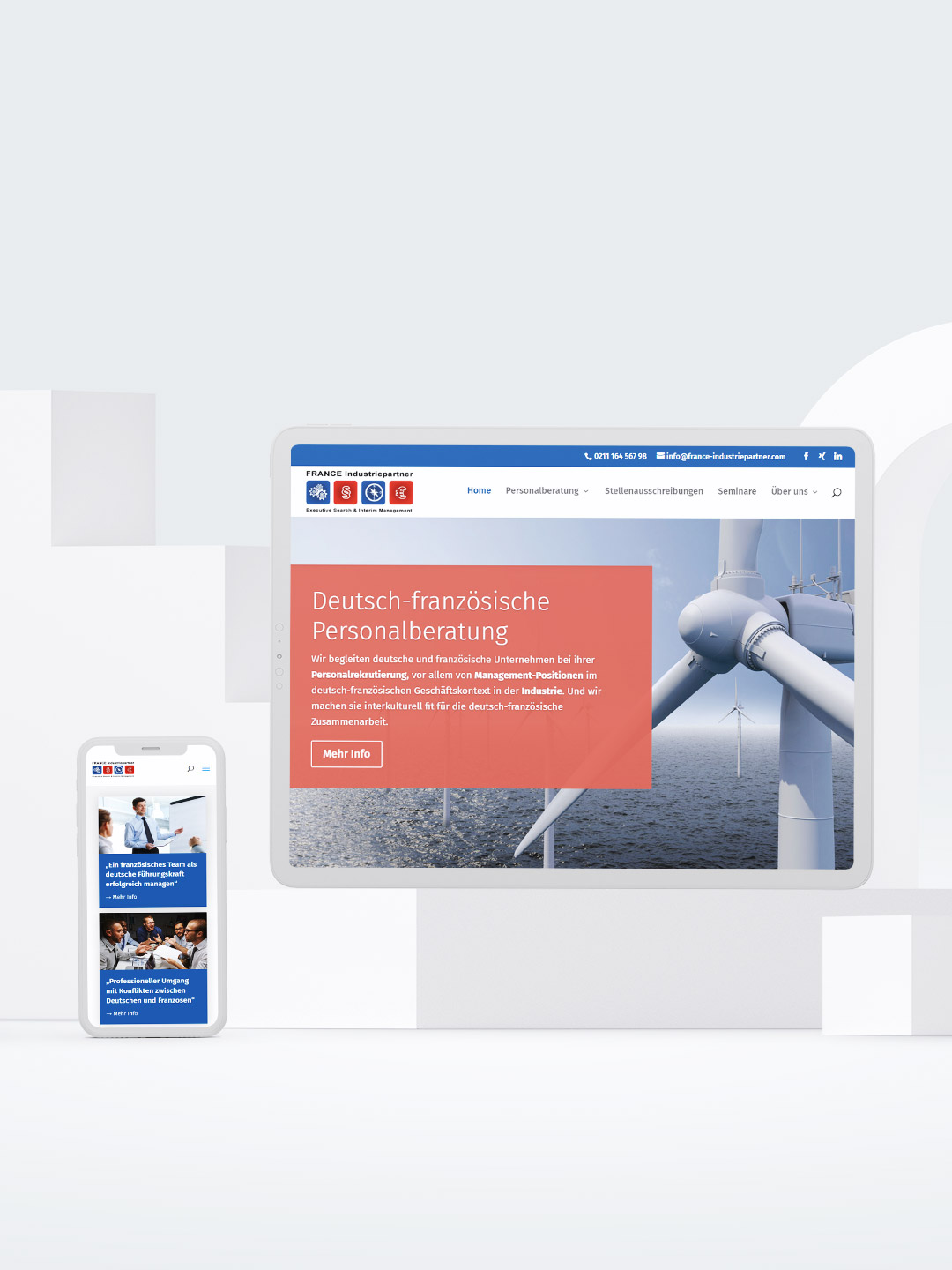 Webdesign // Executive Search, France Industriepartner